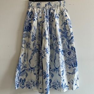 Blue Floral Women's Skirt
